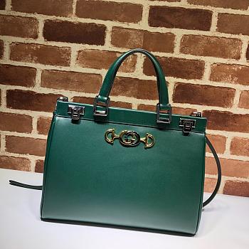 Gucci Zumi Small Top Handle Bag Zumi In Blue Forest 56971 
