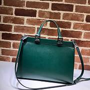 Gucci Zumi Small Top Handle Bag Zumi In Blue Forest 56971  - 6