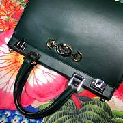 Gucci Zumi Small Top Handle Bag Zumi In Blue Forest 56971  - 5
