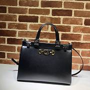 Gucci Zumi Small Top Handle Bag Zumi In Black 56971 - 1