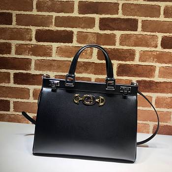 Gucci Zumi Small Top Handle Bag Zumi In Black 56971