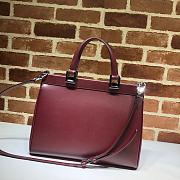 Gucci Zumi Small Top Handle Bag Zumi In Bordeaux Forest 56971  - 3