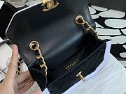 Chanel Mini Flap Bag Velvet&Gold Tone Metal AS2597 Size 19x15x6cm - 6