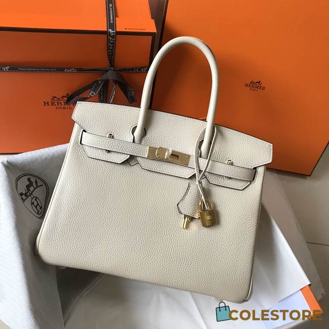 Hermes Birkin 30 In White - 1