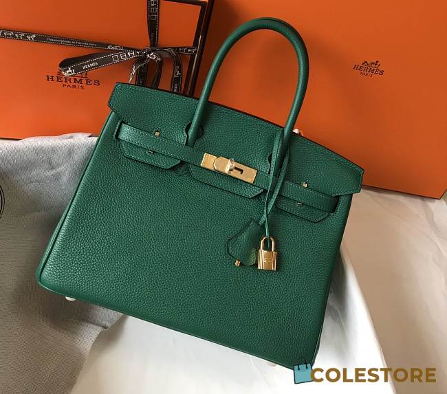 Hermes Birkin 30 In Green - 1