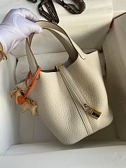 Hermes Picotin 18 Bag In White - 1