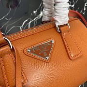 Prada Saffiano Leather Top Handle Bag In Orange 1BB846 - 2