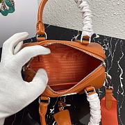 Prada Saffiano Leather Top Handle Bag In Orange 1BB846 - 3