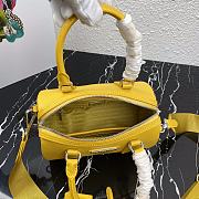 Prada Saffiano Leather Top Handle Bag In Yellow 1BB846  - 6
