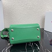 Prada Saffiano Leather Top Handle Bag In Light Green 1BB846  - 4