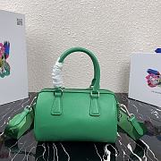 Prada Saffiano Leather Top Handle Bag In Light Green 1BB846  - 5