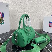 Prada Saffiano Leather Top Handle Bag In Light Green 1BB846  - 6