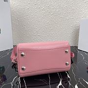Prada Saffiano Leather Top Handle Bag In Pink 1BB846  - 5