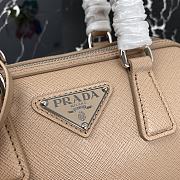 Prada Saffiano Leather Top Handle Bag In Beige 1BB846  - 6
