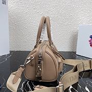 Prada Saffiano Leather Top Handle Bag In Beige 1BB846  - 2
