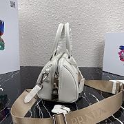 Prada Saffiano Leather Top Handle Bag In White 1BB846 - 5