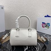 Prada Saffiano Leather Top Handle Bag In White 1BB846 - 3
