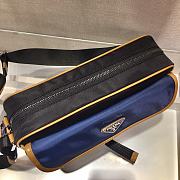 Prada Black Nylon Crossbody In Blue 2VH074 Size 25x15x8cm - 3