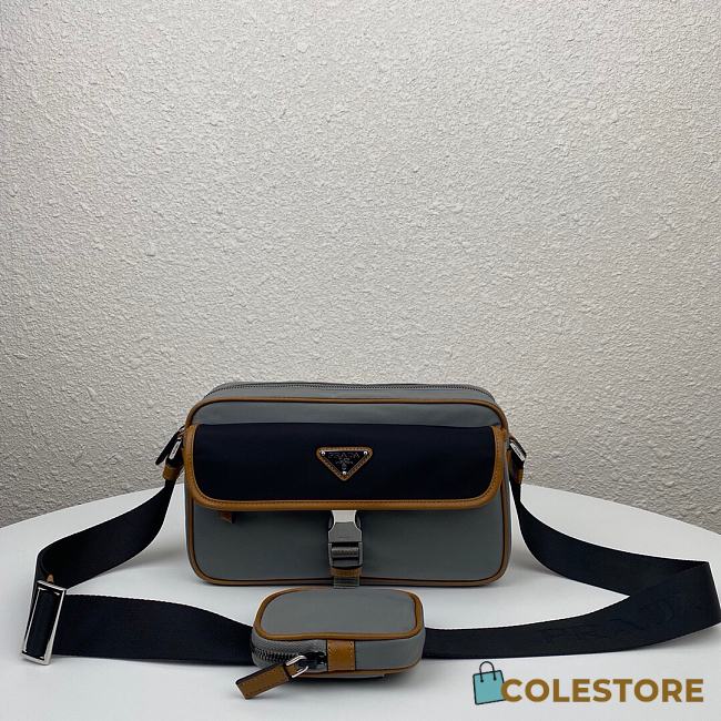 Prada Black Nylon Crossbody In Grey 2VH074 - 1
