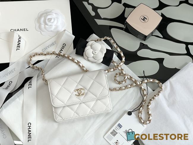 Chanel Flap Bag Card Holder With Chain  - 1