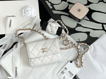 Chanel Flap Bag Card Holder With Chain 
