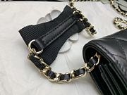 Chanel Flap Card Holder With Chain In Black  - 6
