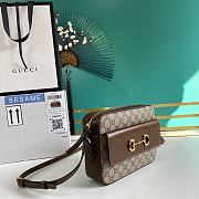 Gucci 1955 Shoulder Bag In Brown Canvas Leather 645454  - 3