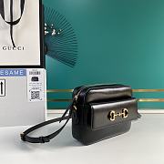Gucci 1955 Shoulder Bag In Black Leather 645454 Size 22x17x6.5cm - 3