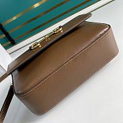 Gucci 1955 Shoulder Bag In Brown Leather 645454 Size 22cm - 3