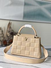 Louis Vuitton Capucines MM Damier Quilt Lambskin In Beige 31.5cm - 1