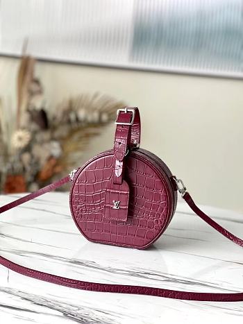 Louis Vuitton Petite Boite Chapeau In Rouge Alligator Leather  N98987