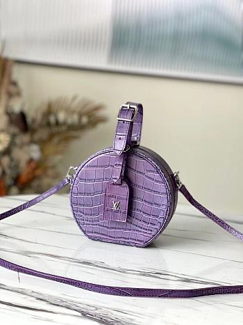 Louis Vuitton Petite Boite Chapeau Amethyste Alligator Leather N98987