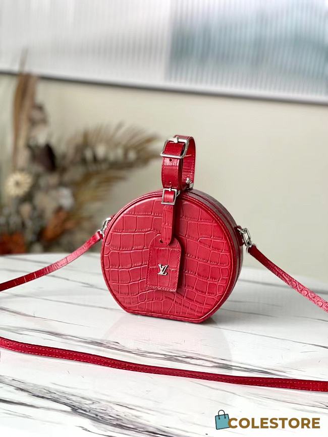 Louis Vuitton Petite Boite Chapeau RubisTourmaline Alligator Leather N98987  - 1