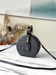 Louis Vuitton Petite Boite Chapeau RubisTourmaline Alligator Leather N98987 Size: 17.5X16.5X7.5cm - 1