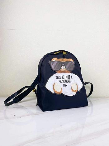 Moschino Teddy Bear Backpack In Black Size 31cmx25cmx11cm