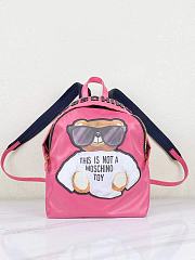 Moschino Teddy Bear Backpack In Pink  - 1