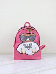 Moschino Teddy Bear Backpack In Pink  - 4