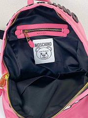 Moschino Teddy Bear Backpack In Pink  - 5