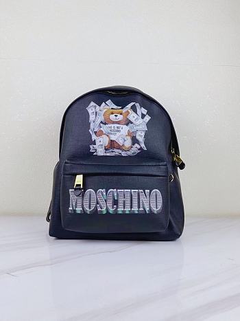 Moschino Teddy Bear Backpack In Dark Blue