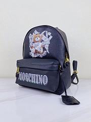 Moschino Teddy Bear Backpack In Dark Blue - 4