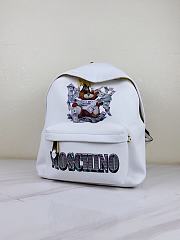 Moschino Teddy Bear Backpack In White Size 31cmx25cmx11cm - 5