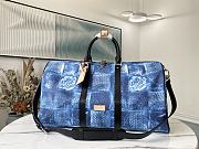 Louis Vuitton In Blue Keepall Bandouliere Damier 50 N50069  - 1