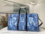 Louis Vuitton In Blue Keepall Bandouliere Damier 50 N50069  - 2