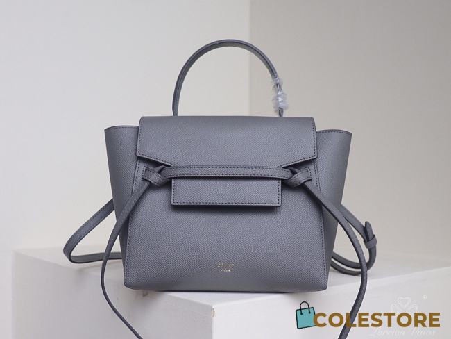Celine Nano Belt Bag In Grey Pastel  - 1