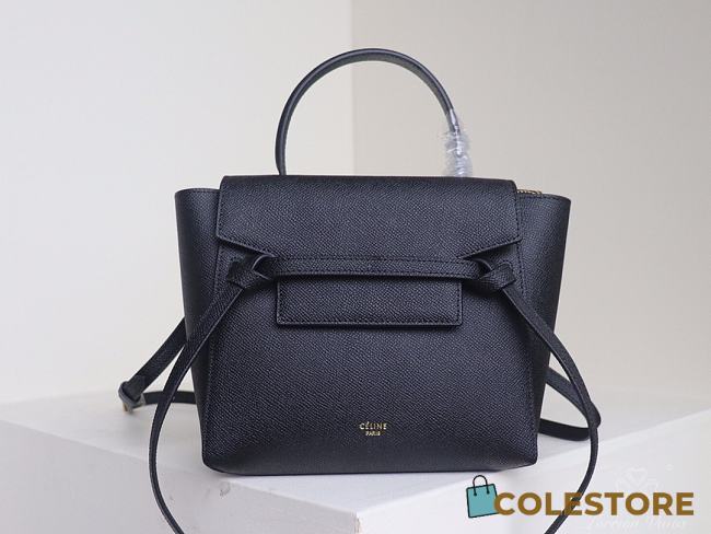 Celine Nano Belt Bag In Black Pastel  - 1