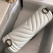 Chanel Boy Flap Bag White Chervon Calfskin 67086 Size 25cm - 3
