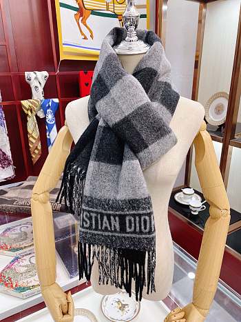  Check'N'Dior Scarf In Black