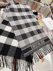  Check'N'Dior Scarf In Black - 6