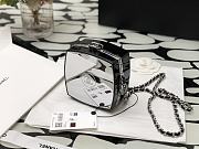 Chanel Runway Compact Powder Minaudiere Resin Plexiglass Box Bag Siver Hardware - 1