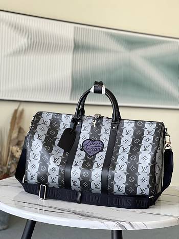 Louis Vuitton Keepall Silver Stripe M40567 